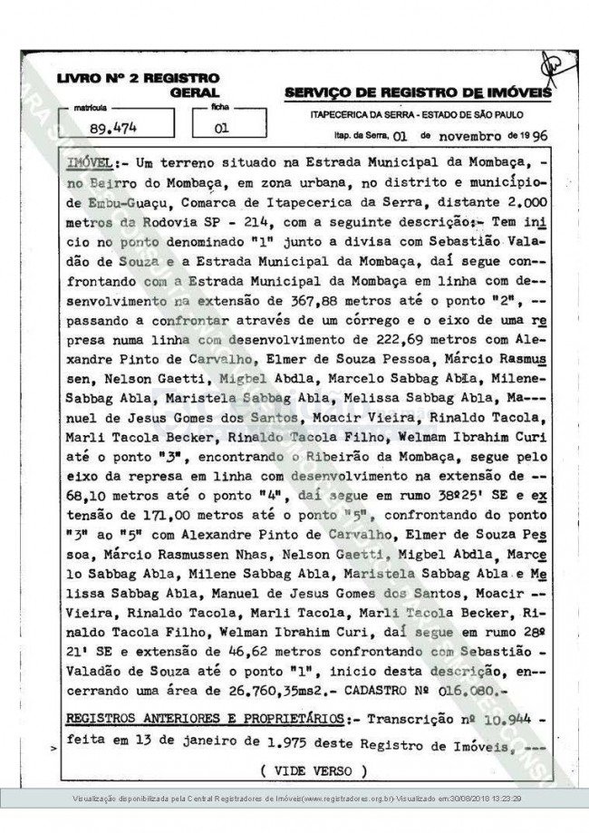 Matricula de imovel, o documento que comprova a propriedade no Registro de Imoveis