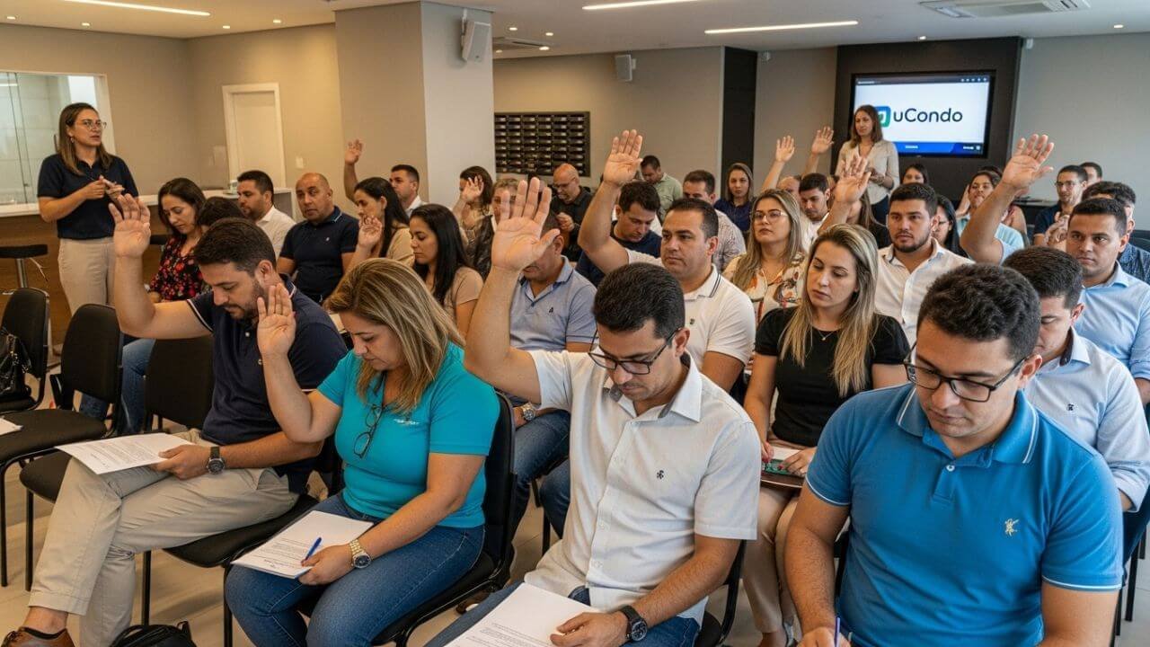 Assembleia de adquirentes deliberando sobre continuidade da obra