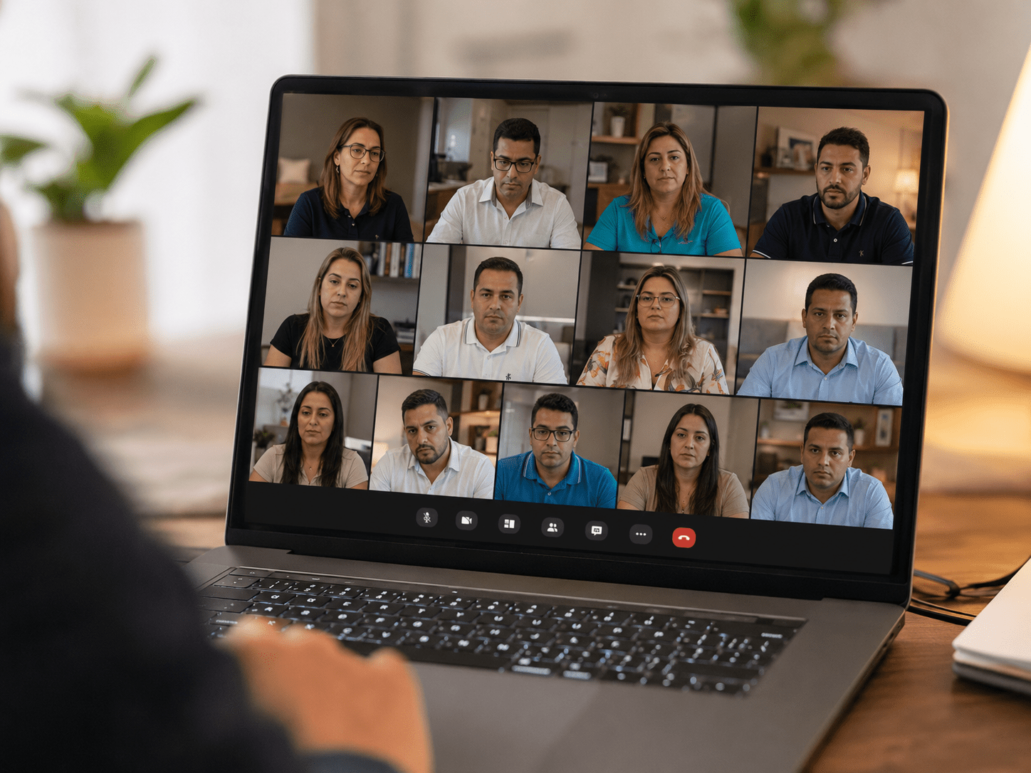 pessoa participando de audiencia por videoconferencia